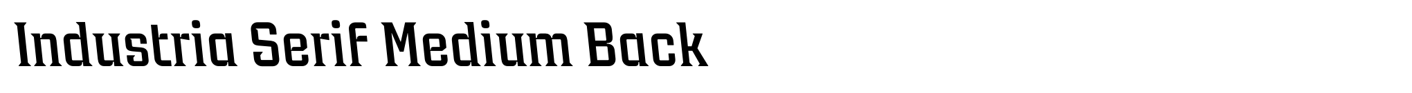 Industria Serif Medium Back image
